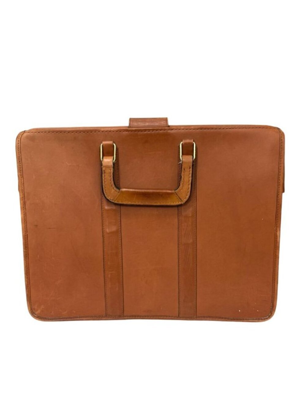 Vintage Coach Doctor Bag Briefcase British Tan Leather Framed 17x13x6 No Key USA - Picture 4 of 16